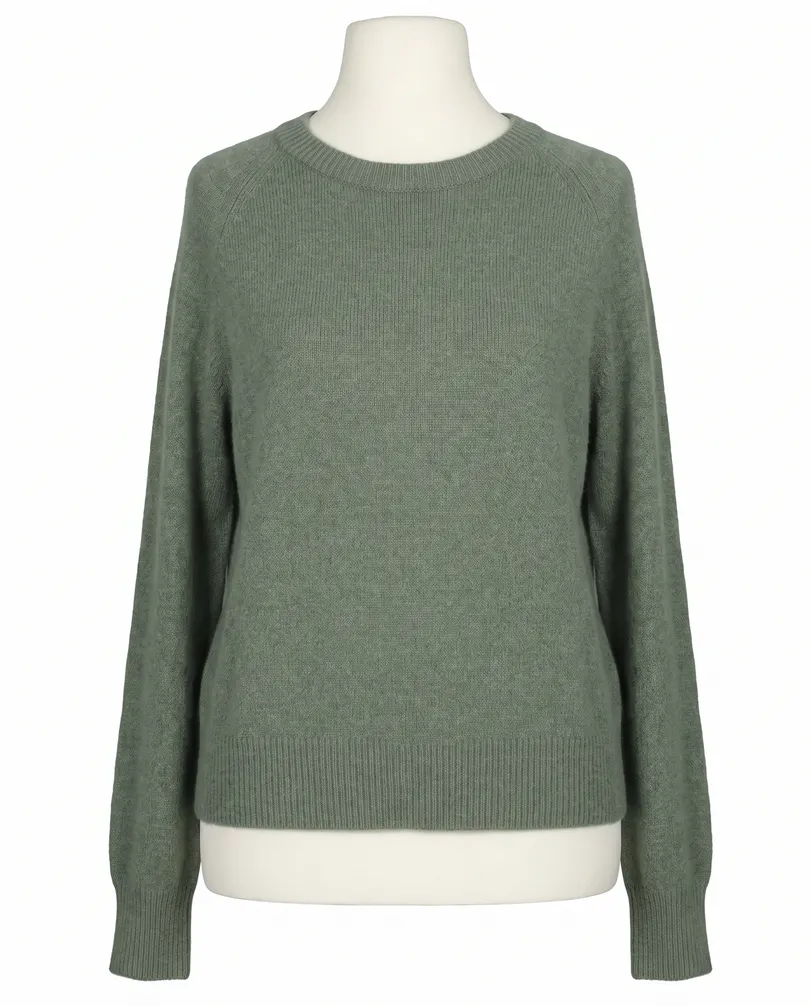 Pullover mit Alpaka in khaki von Made in Italy
