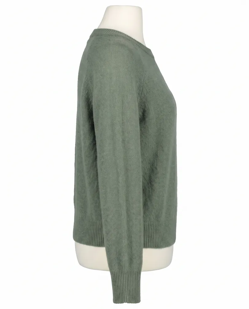 Pullover mit Alpaka in  khaki von Made in Italy (Bild 2)