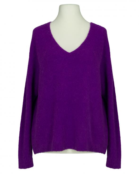 Pullover mit Alpaka in  lila von Made in Italy (Bild 1)
