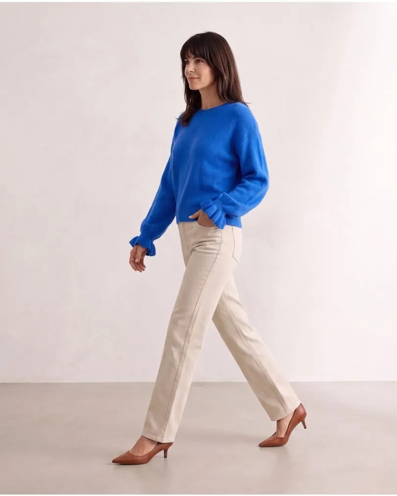 Pullover mit Alpaka in  royalblau von Made in Italy (Bild 5)