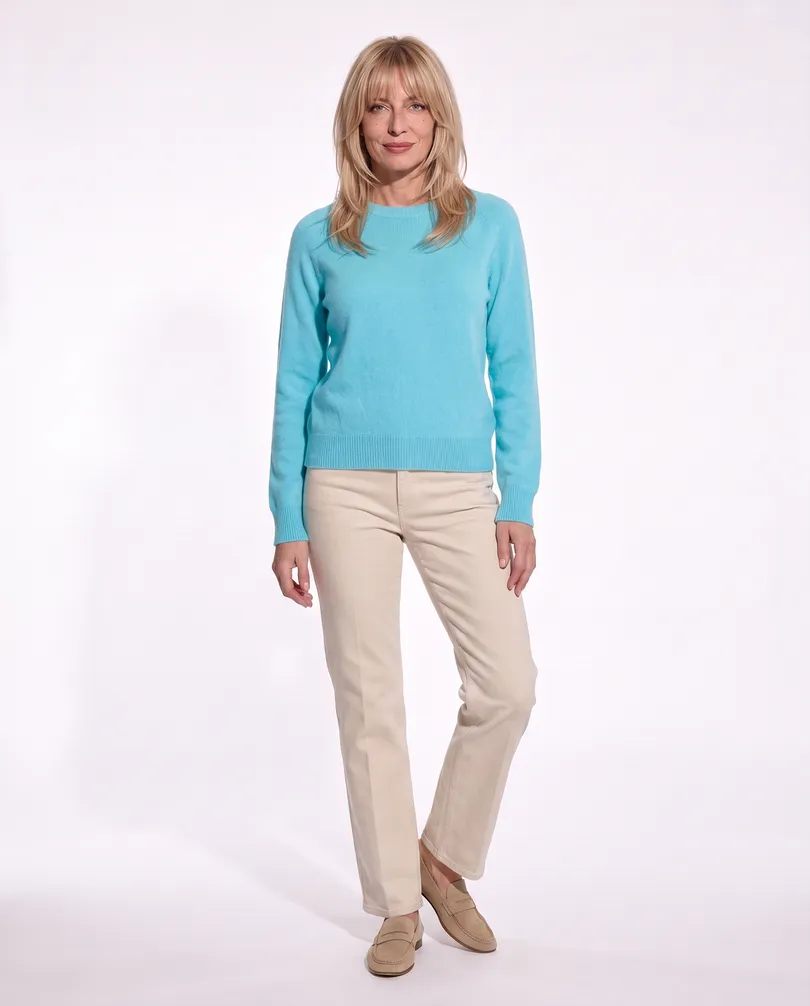 Pullover mit Alpaka in  t�rkis von Made in Italy (Bild 3)