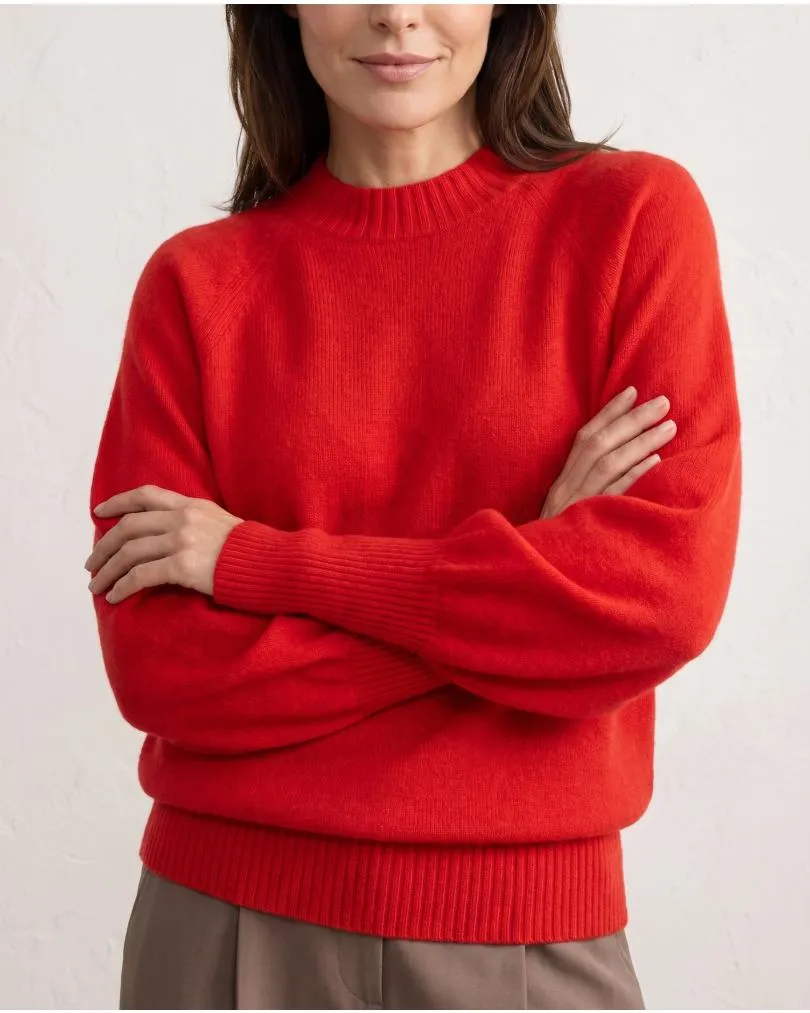 Pullover mit Fledermausarm in  rot von Made in Italy (Bild 7)