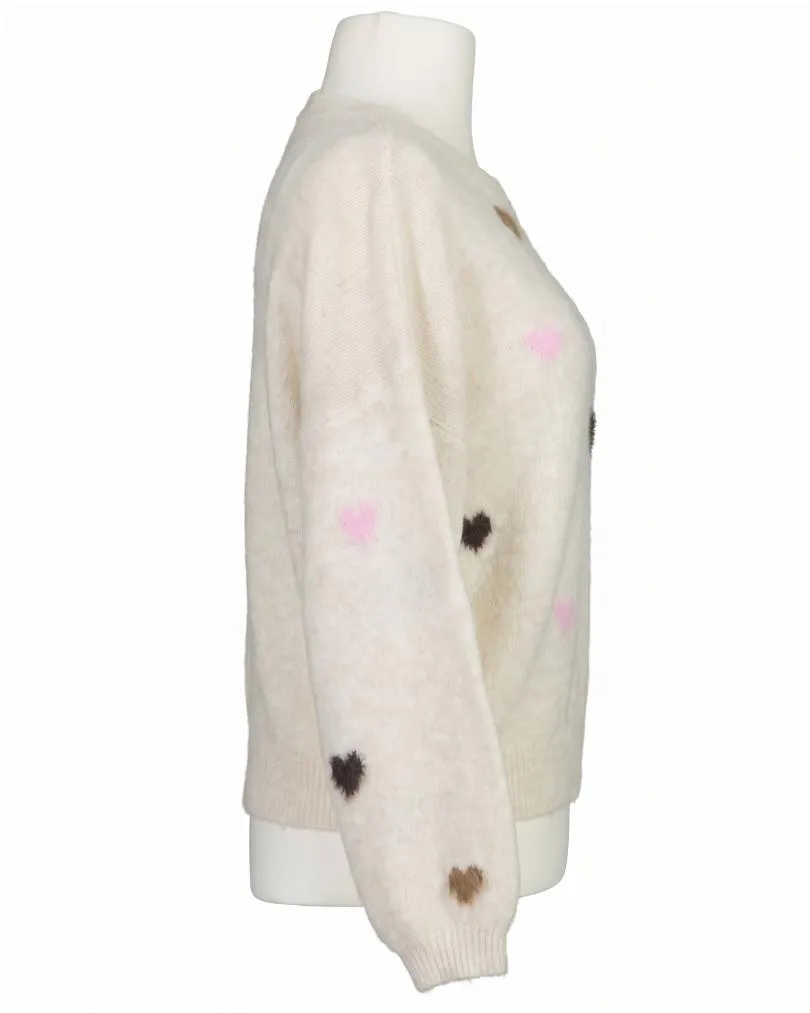 Pullover mit Herzen in  beige von Selected Touch (Bild 2)