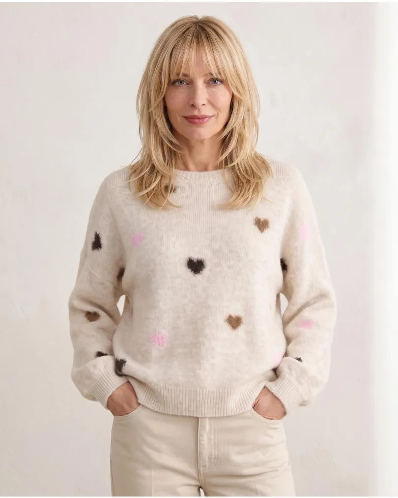 Pullover mit Herzen in  beige von Selected Touch (Bild 4)