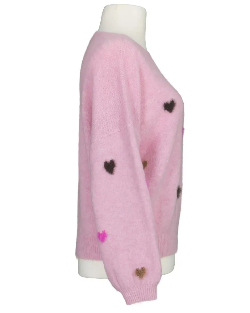Pullover mit Herzen in  rosa von Selected Touch (Bild 2)