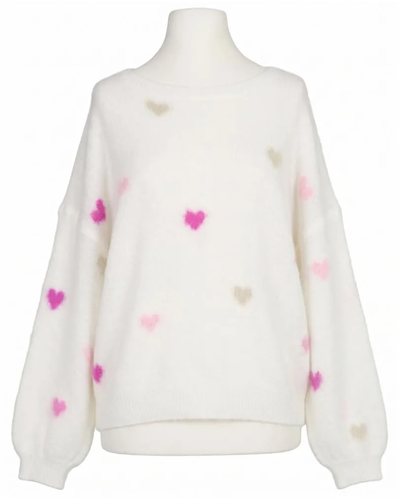 Pullover mit Herzen in  wollwei� von Selected Touch (Bild 1)