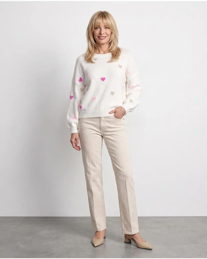 Pullover mit Herzen in  wollwei� von Selected Touch (Bild 3)