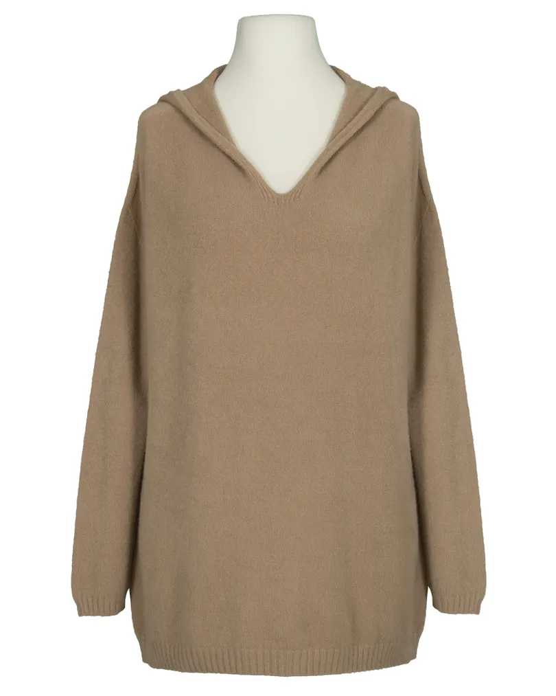 Pullover mit Kapuze in  camel von Made in Italy (Bild 1)