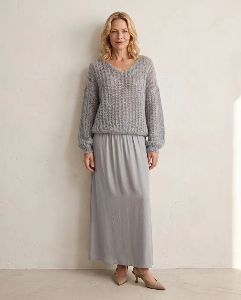 Pullover mit Mohair in  grau von Selected Touch (Bild 5)