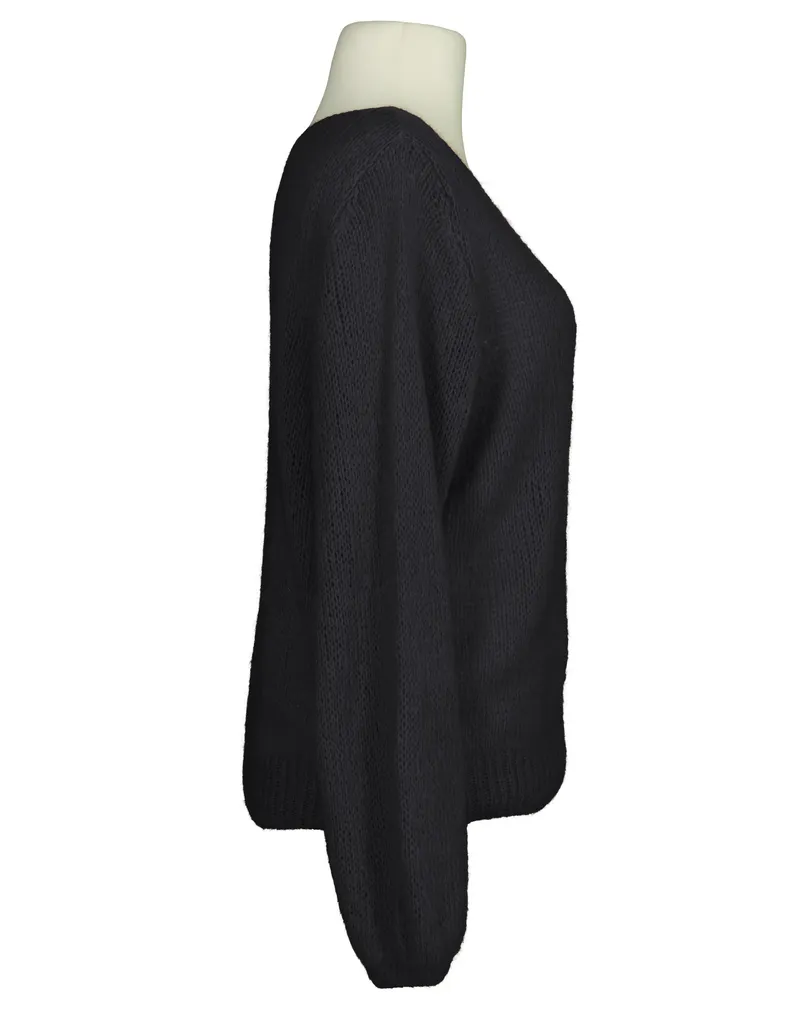 Pullover mit Mohair in  schwarz von Made in Italy (Bild 2)
