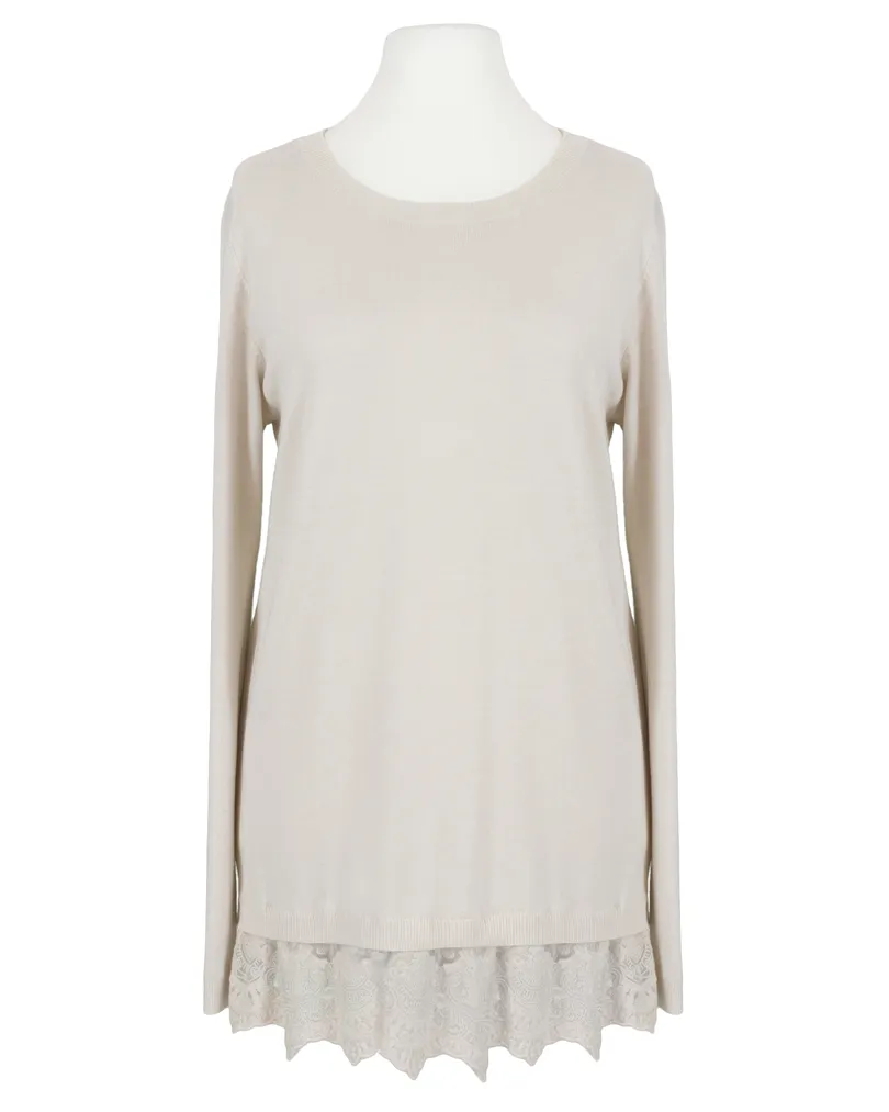 Pullover mit Spitze in  beige von Spaziodonna (Bild 1)