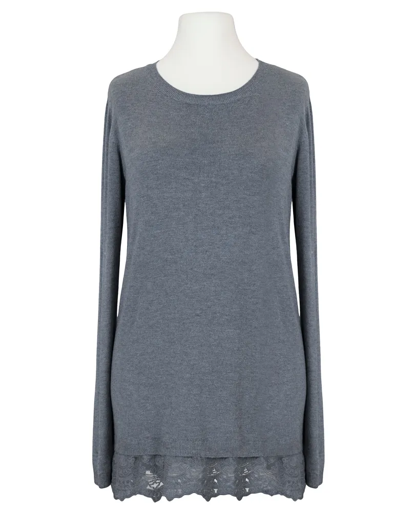 Pullover mit Spitze in  grau von Spaziodonna (Bild 1)
