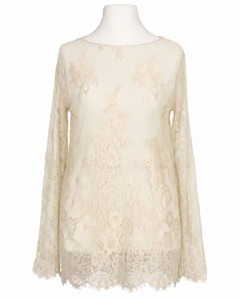 Pullover mit Spitzenshirt 2-tlg. in  creme von  (Bild 2)