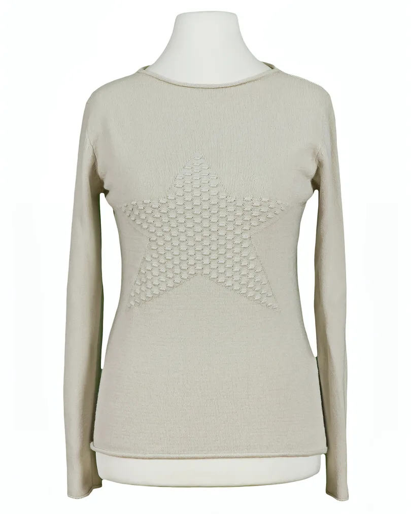 Pullover mit Stern in  beige von Spaziodonna (Bild 1)