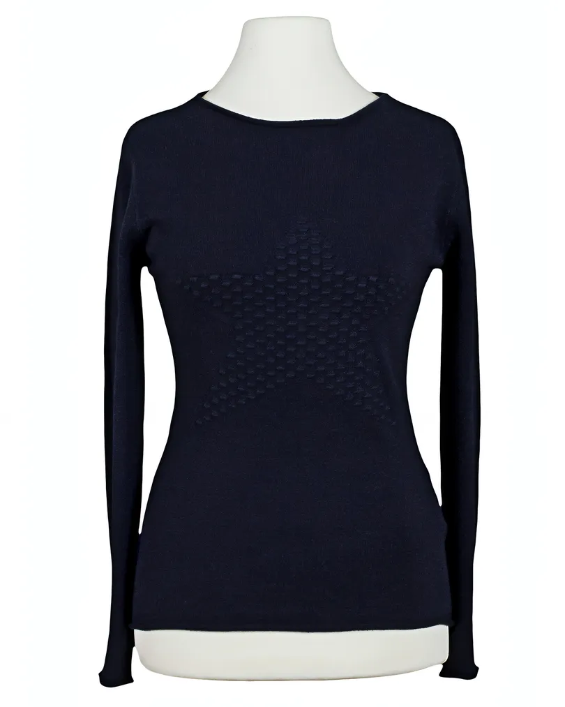 Pullover mit Stern in  blau von Spaziodonna (Bild 1)