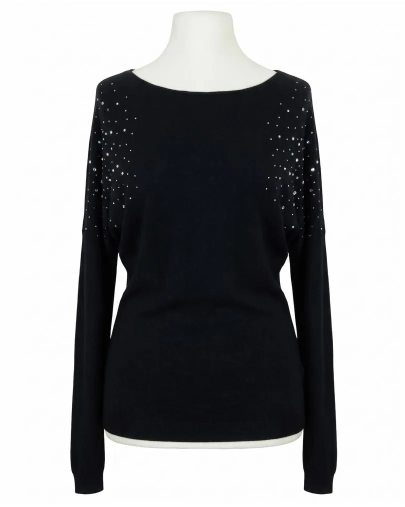 Pullover mit Strass in  schwarz von Made in Italy (Bild 1)