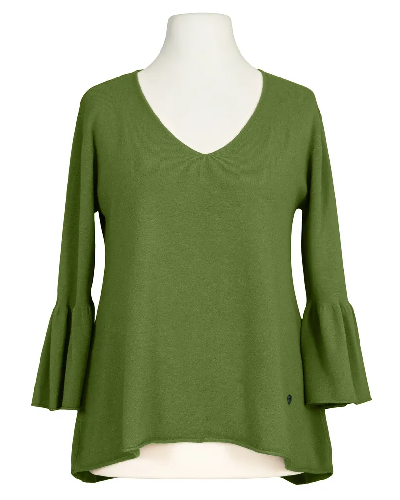 Pullover mit Trompetenarm in  gr�n von Made in Italy (Bild 1)