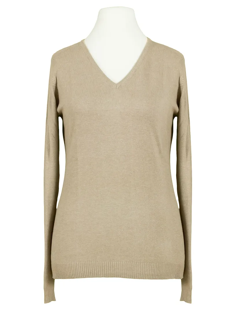 Pullover mit V-Ausschnitt in  beige von RESTART (Bild 1)