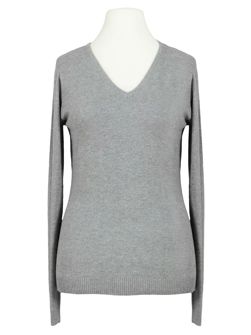 Pullover mit V-Ausschnitt in  grau von RESTART (Bild 1)