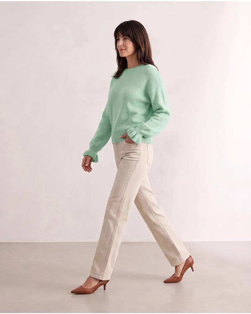 Pullover mit Volantarm in  mint von Made in Italy (Bild 5)