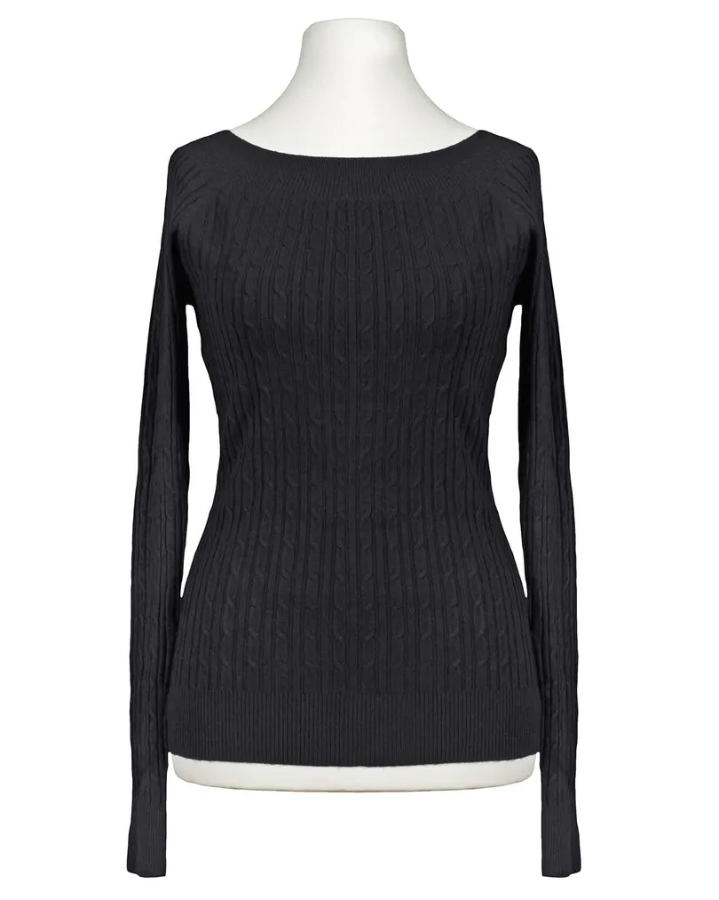 Pullover mit Zopfmuster in  schwarz von Anny (Bild 1)
