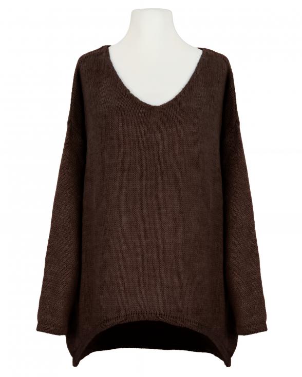 Pullover Oversize in dunkelbraun von Selected Touch