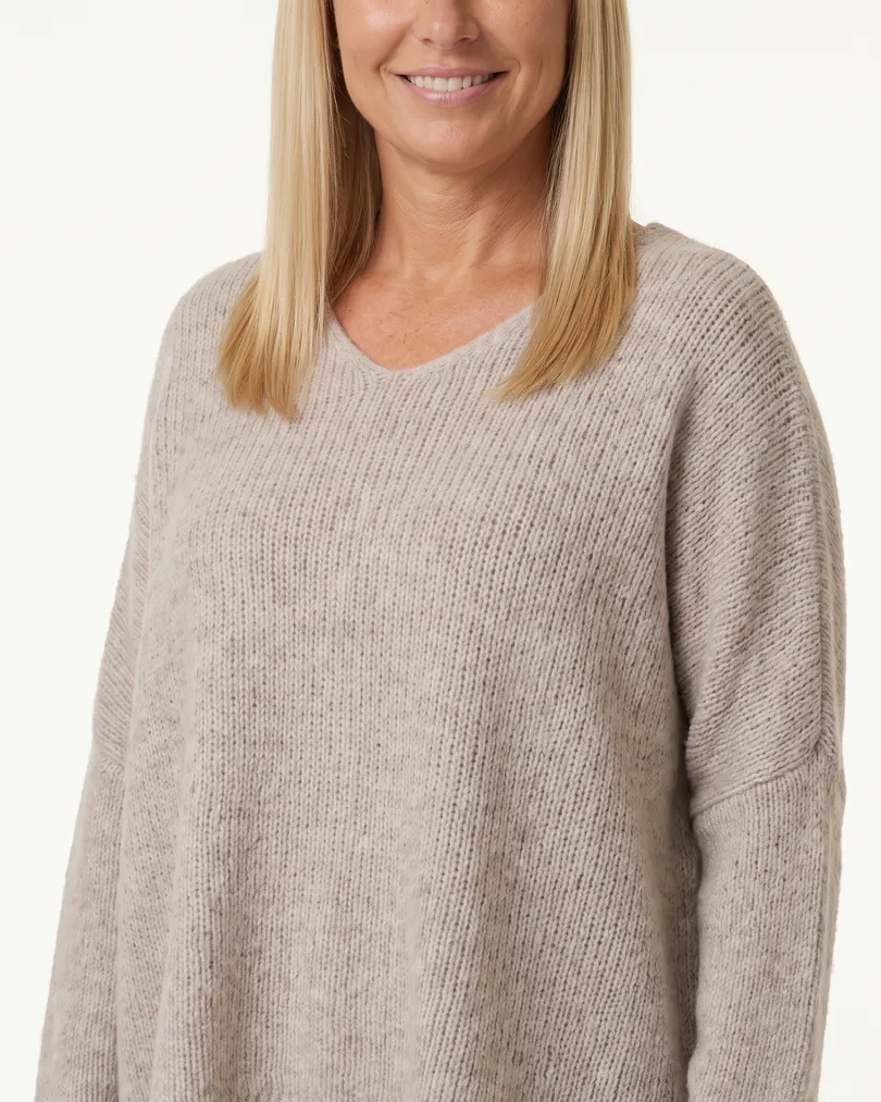 Pullover Oversize in  hellbraun von IMPRESS (Bild 3)