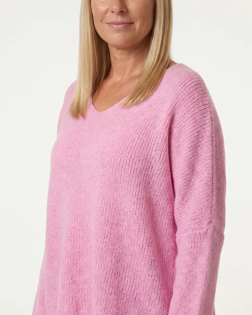 Pullover Oversize in  rosa von IMPRESS (Bild 3)