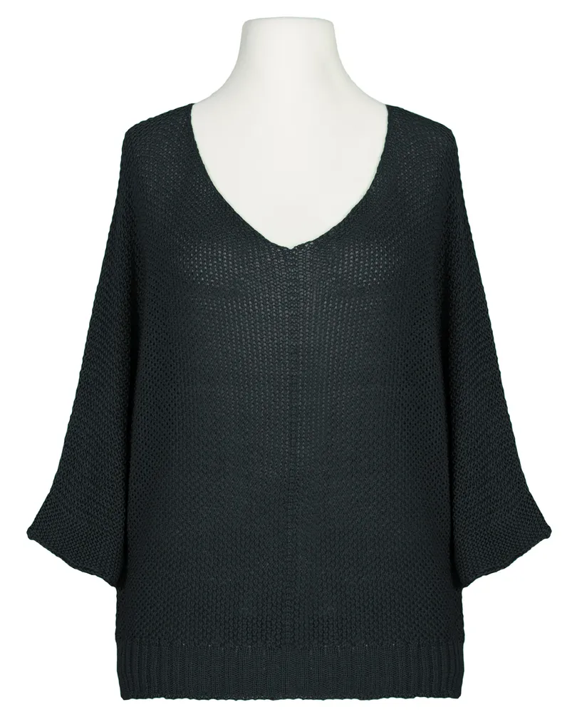 Pullover Perlmuster in  schwarz von Made in Italy (Bild 1)