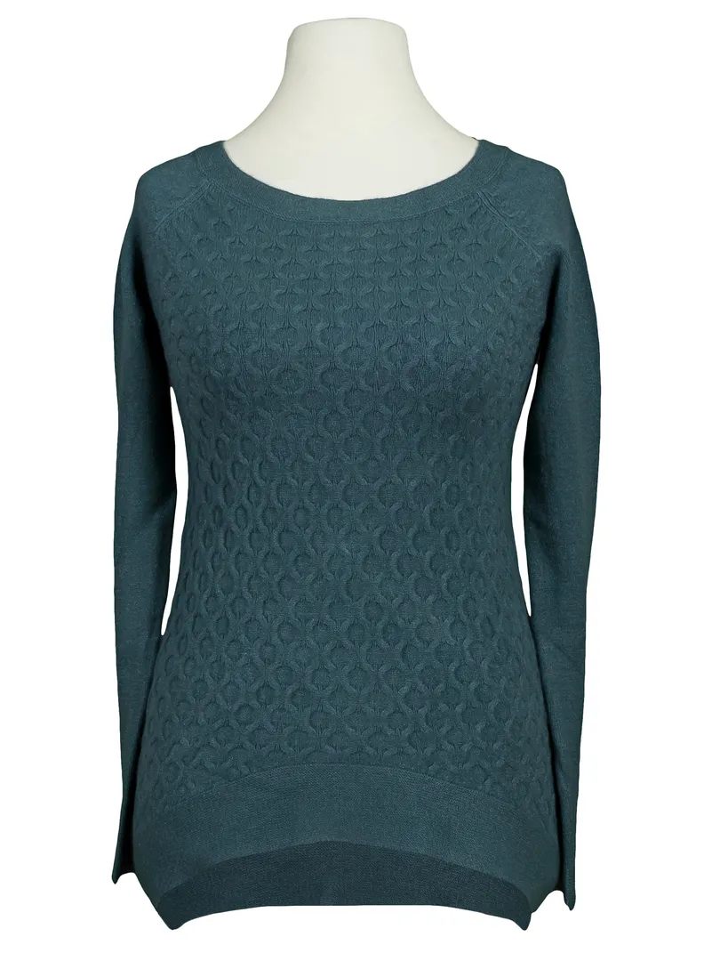 Pullover Rautenmuster in  petrol von Bluoltre (Bild 1)