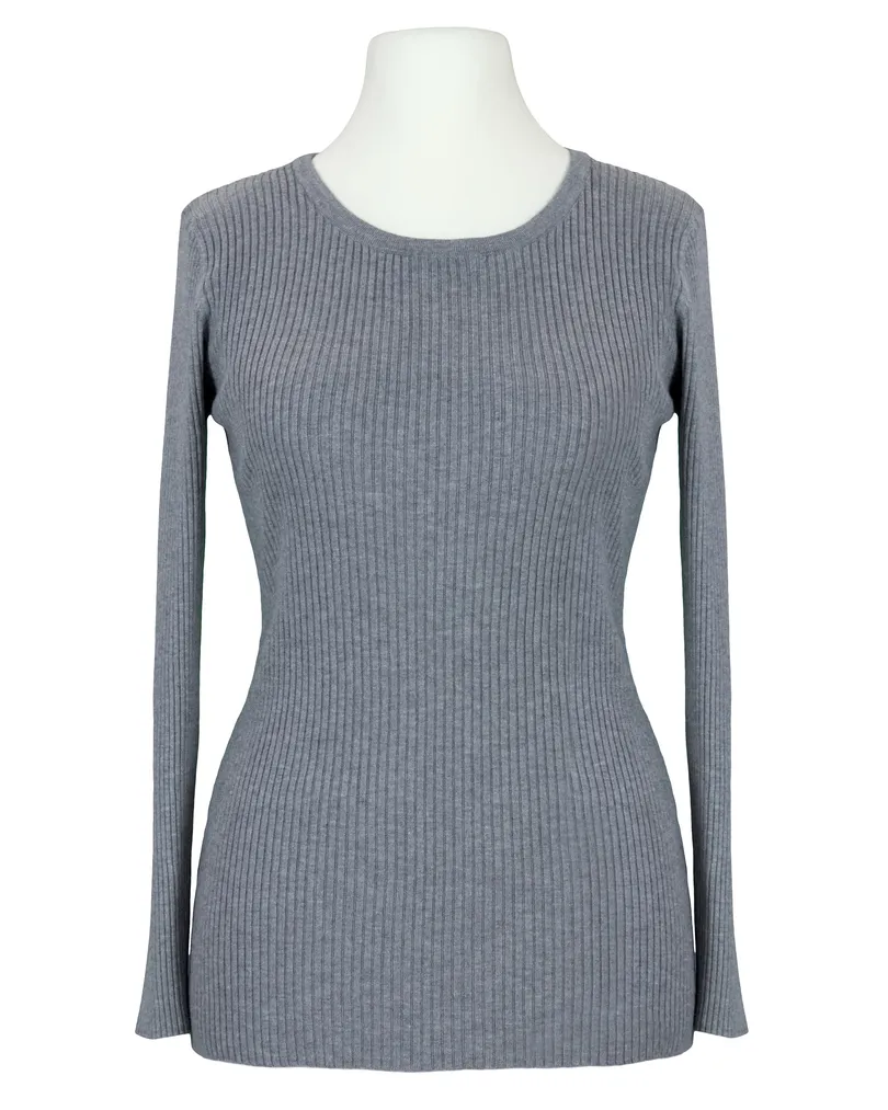 Pullover Rippstrick in  grau von FASHION (Bild 1)
