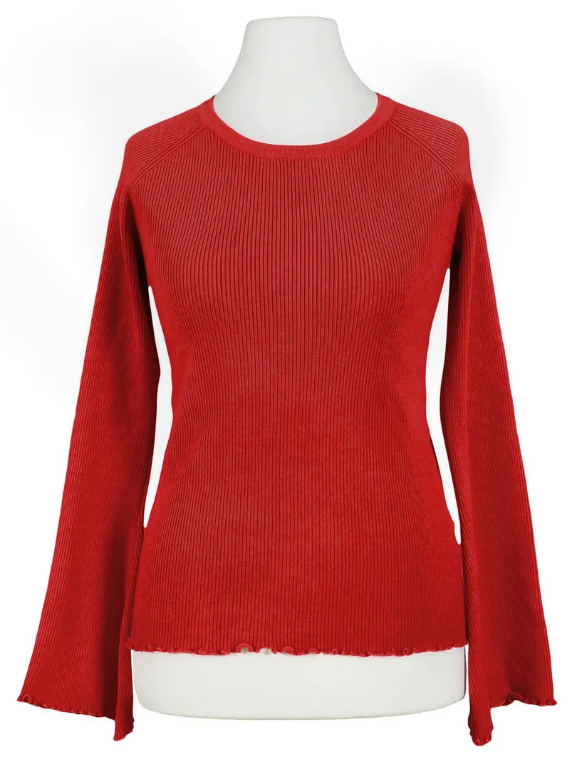 Pullover Rippstrick in rot von Made in Italy