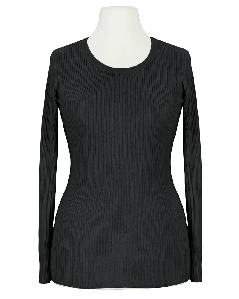 Pullover Rippstrick in schwarz von FASHION