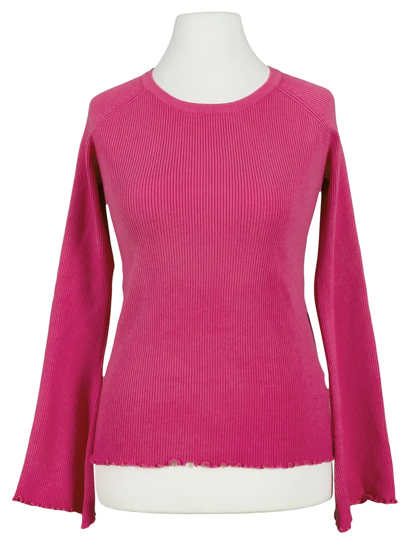 Pullover Rippstrick in pink von Made in Italy