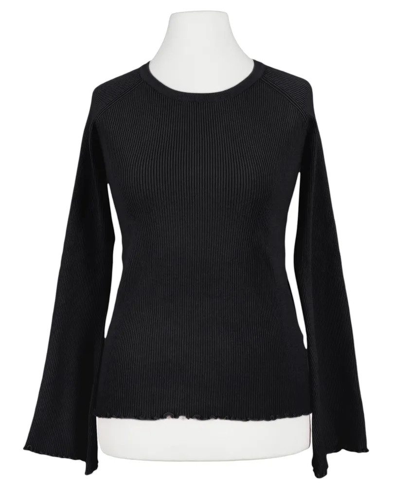 Pullover Rippstrick in schwarz von Made in Italy