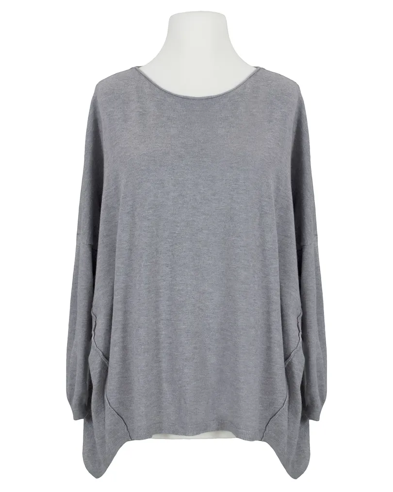Pullover Rundhals in  grau von Moda Italia (Bild 1)