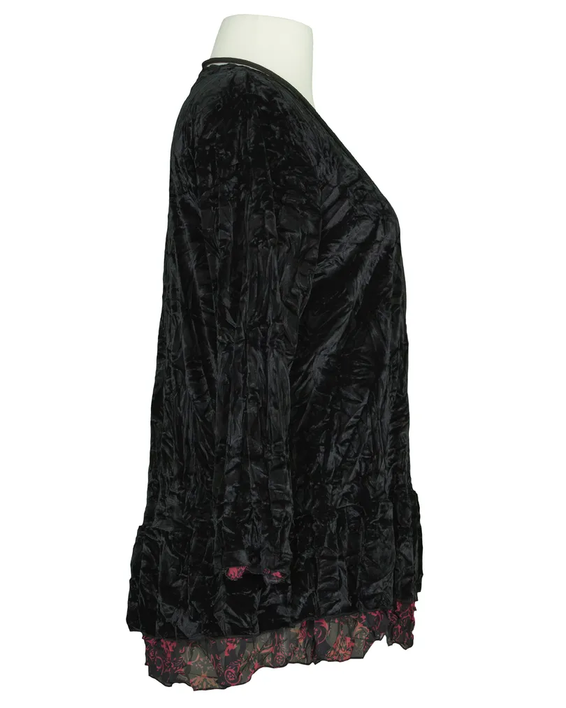 Pullover Samt mit Kette in  schwarz von Zedd (Bild 2)