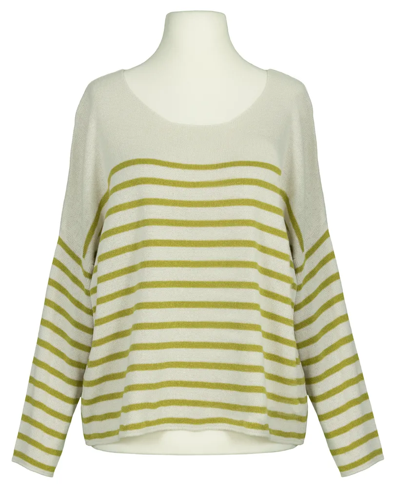Pullover Streifen in  beige von Made in Italy (Bild 1)