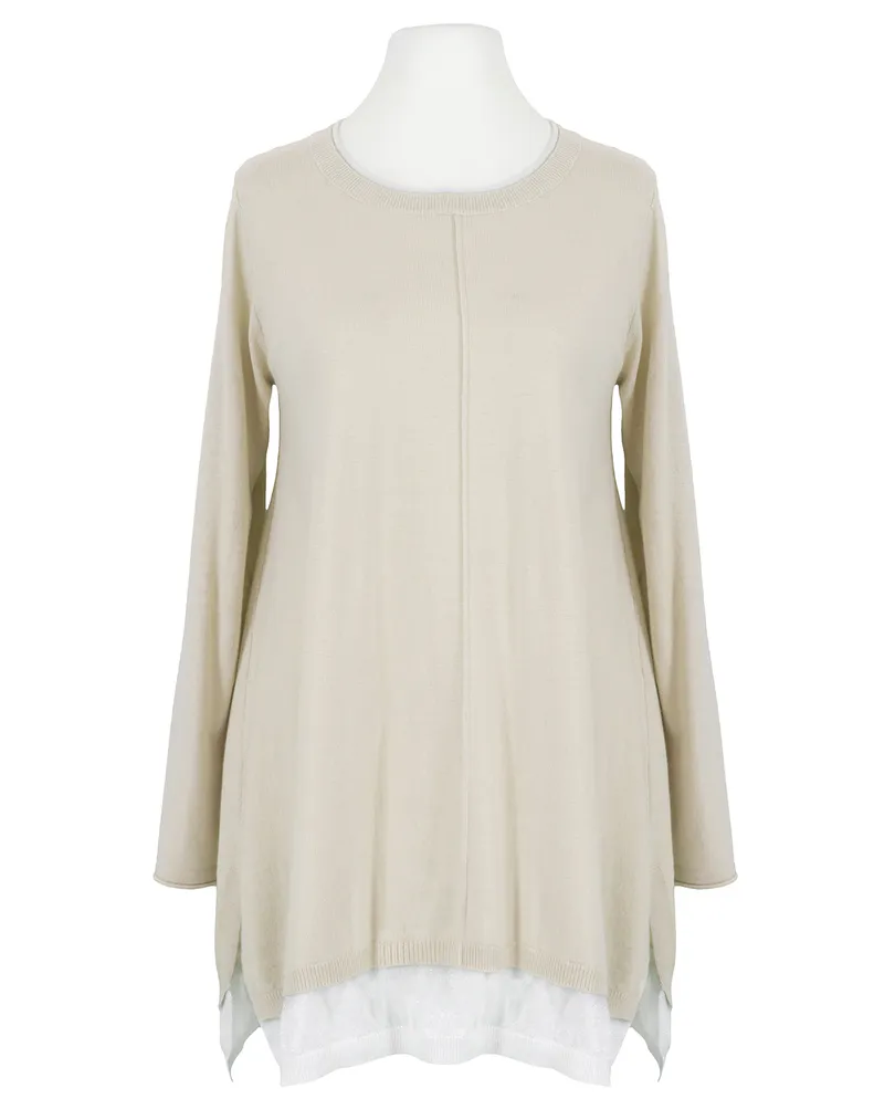 Pullover Tunika Stil in  beige von Spaziodonna (Bild 1)