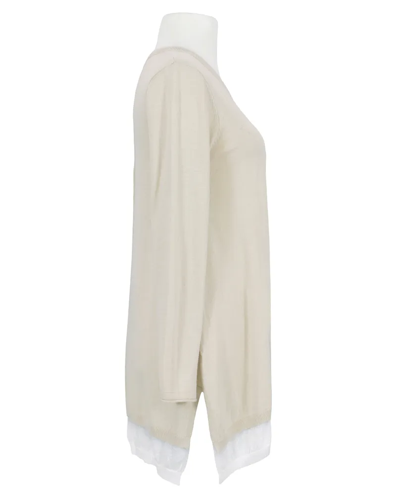Pullover Tunika Stil in  beige von Spaziodonna (Bild 3)