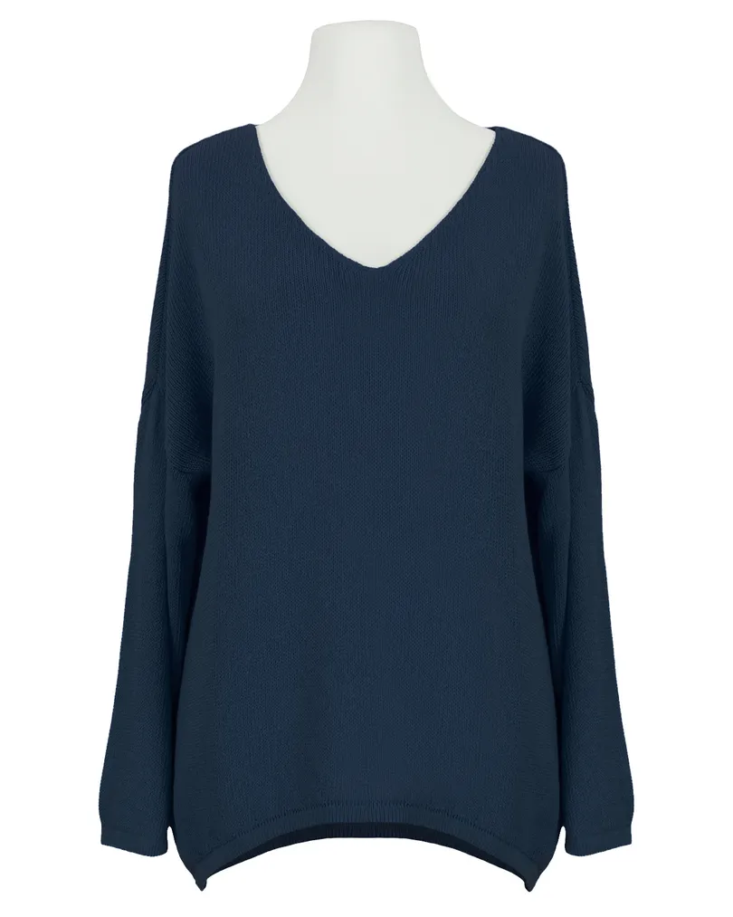 Pullover V-Ausschnitt in blau von Selected Touch