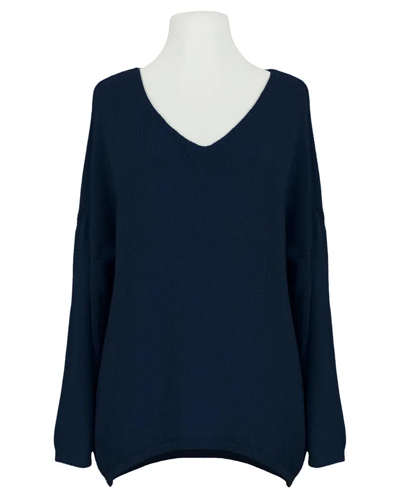 Pullover V-Ausschnitt in dunkelblau von Selected Touch