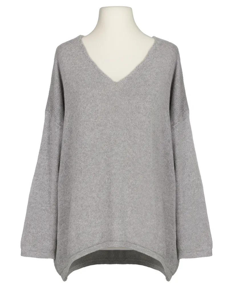 Pullover V-Ausschnitt in grau von Selected Touch