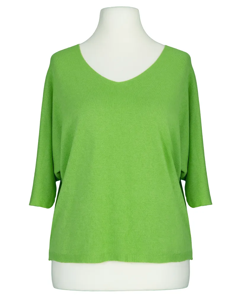 Pullover V-Ausschnitt in  gr�n von Made in Italy (Bild 1)