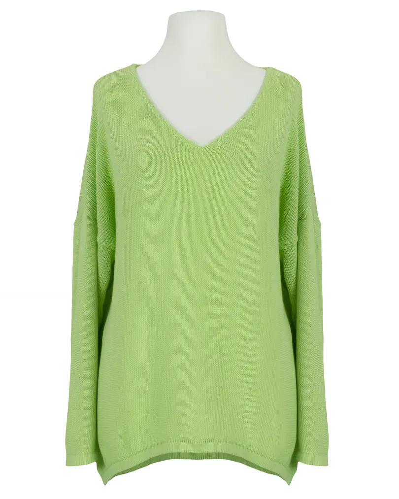 Pullover V-Ausschnitt in gr�n von Selected Touch