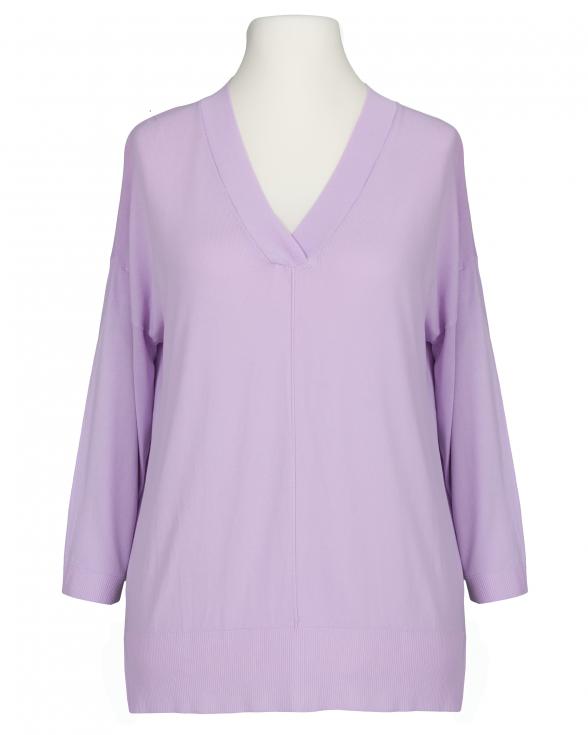Pullover V-Ausschnitt in lila von sevenday