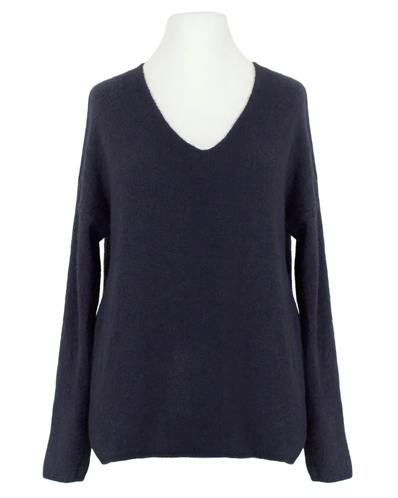 Pullover V-Ausschnitt in  marine von Italia Moda (Bild 1)