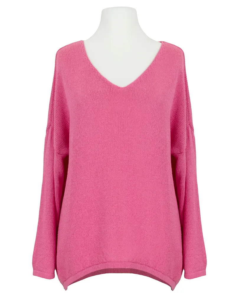 Pullover V-Ausschnitt in  pink von Selected Touch (Bild 1)
