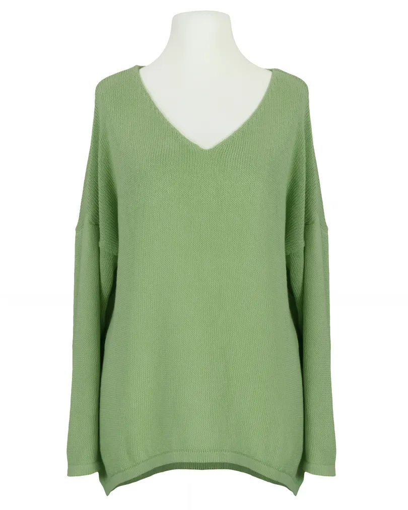 Pullover V-Ausschnitt in salbei von Selected Touch