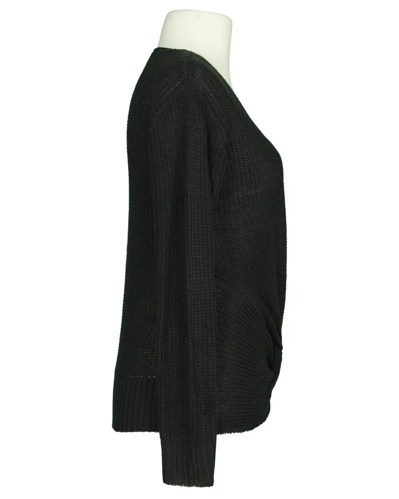 Pullover V-Ausschnitt in  schwarz von Made in Italy (Bild 2)